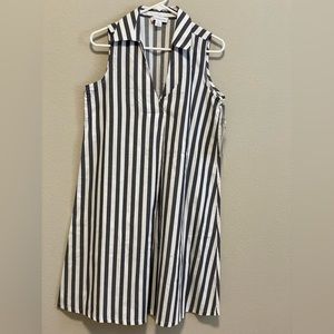 Liz Claiborne Stripe Dress Size 6 Navy/White